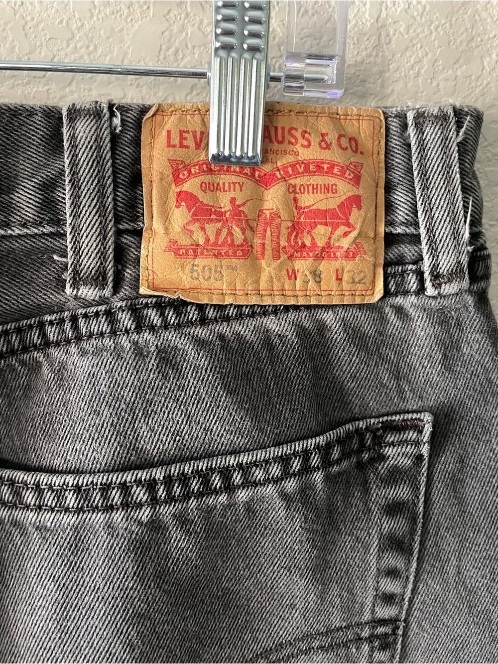Levi's Men’s 505 Charcoal Jeans